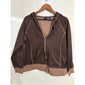 Westbound Brown Full-Zip Hoodie Jacket | Size XL